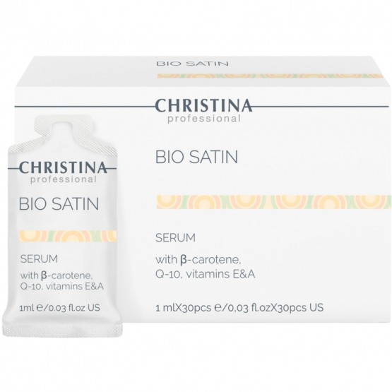 Сироватка Біо Сатин для нормальної та сухої шкіри Christina Bio Satin Serum sachets kit, 30 саше*1 мл 2