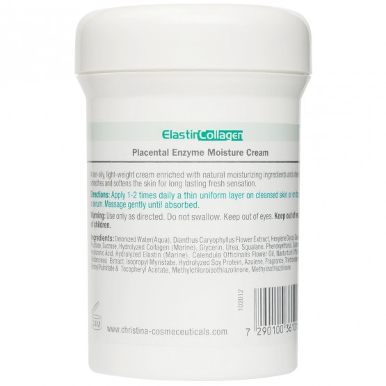 Увлажняющий крем для жирной кожи Christina Elastin Collagen Placental Enzyme Moisture Cream with Vitamins A, E & HA, 250 мл 2