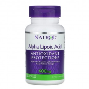Альфа-ліпоєва кислота Natrol (Alpha Lipoic Acid) 600 мг 30 капсул