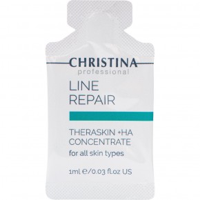 Зволожуючі краплі з гіалуроновою кислотою Тераскін для всіх типів шкіри Christina Line Repair Theraskin + HA Concentrate sachets kit, 30 саше*1 мл